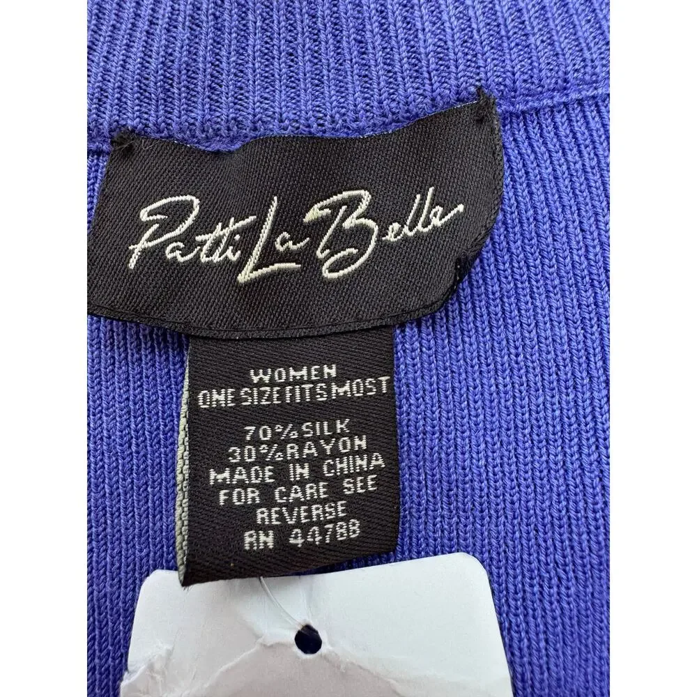 Patti LaBelle Women’s Silk Blend Spring Easter Knit Cape Lavender New One Size